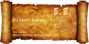 Bilkei Barna névjegykártya